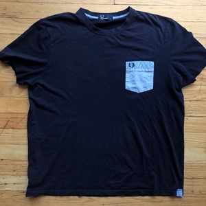 Fred Perry T-Shirt Woven Contrast Pocket Tee XL